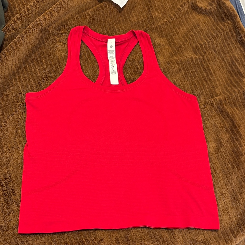 lululemon swiftly tech Red racerback Tank race length